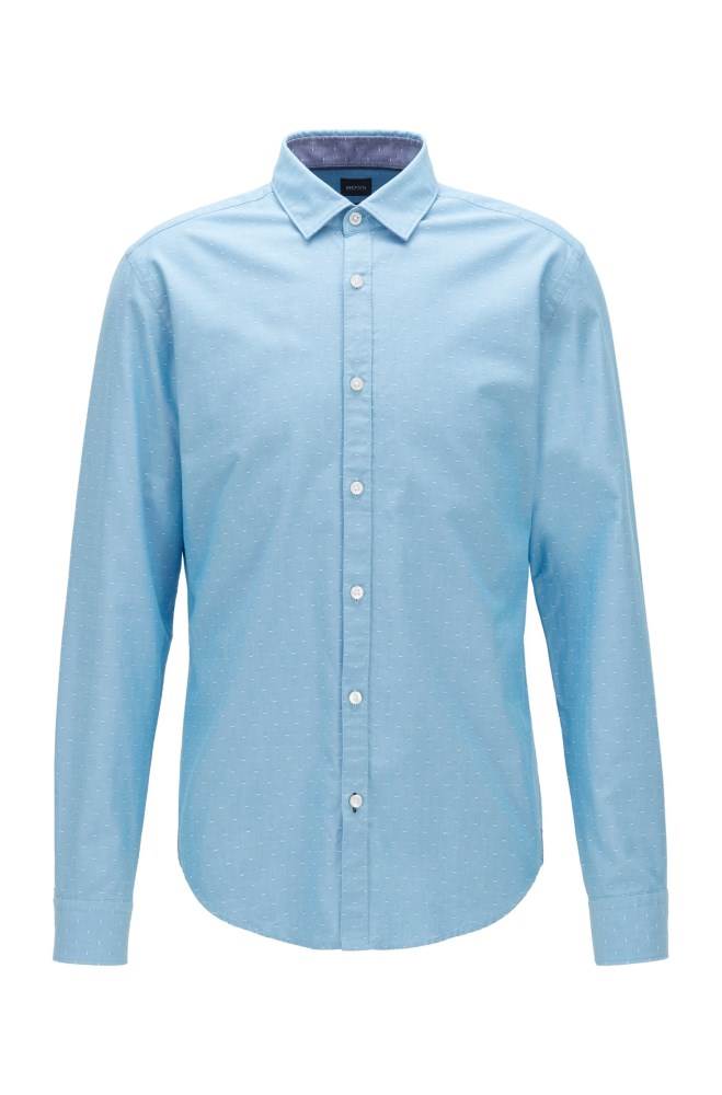 Hugo Boss Slim-fit shirt Turkis | Wj85fkRX