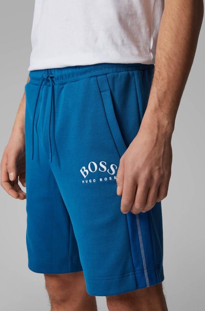 Hugo Boss Slim-fit shorts Blå | CU0p7rLQ