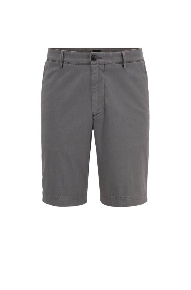 Hugo Boss Slim-fit shorts Grå | XXL9MQL8