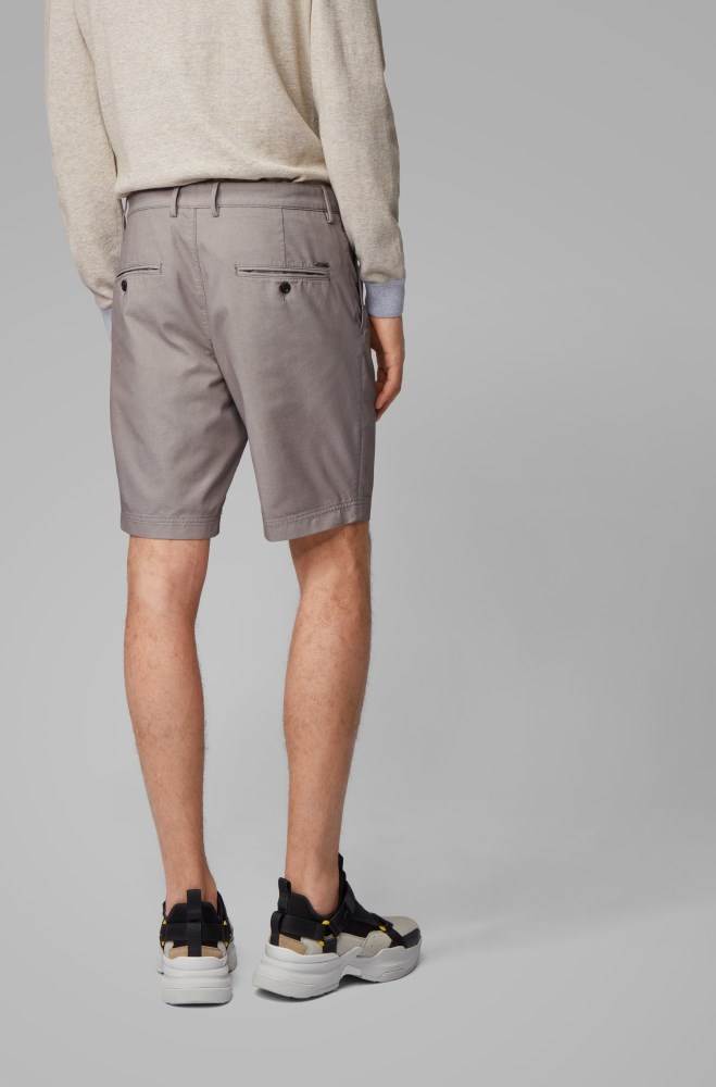 Hugo Boss Slim-fit shorts Grå | eZ1Z7yh2