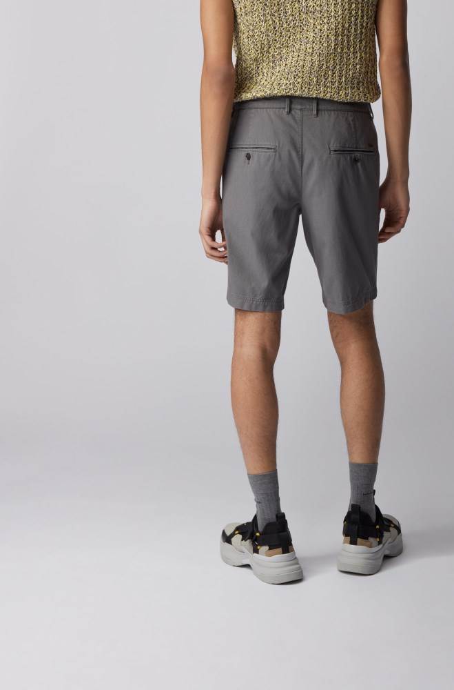 Hugo Boss Slim-fit shorts Grå | waX8oU5c