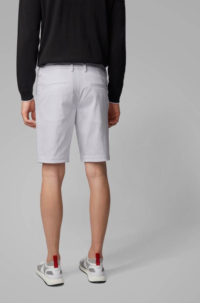 Hugo Boss Slim-fit shorts Hvite | 0osKcd8d