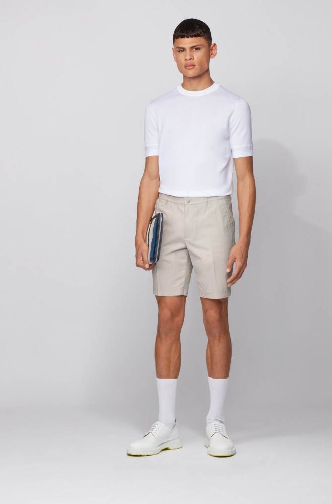 Hugo Boss Slim-fit shorts Hvite | A3b5rXjM