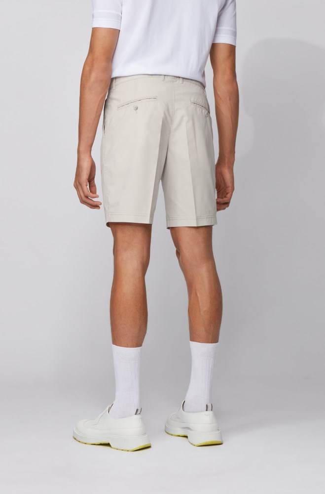 Hugo Boss Slim-fit shorts Hvite | A3b5rXjM