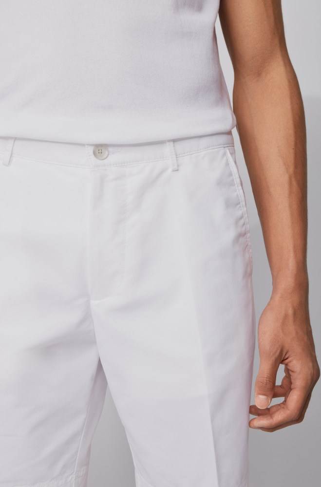 Hugo Boss Slim-fit shorts Hvite | Vmi7c7iM