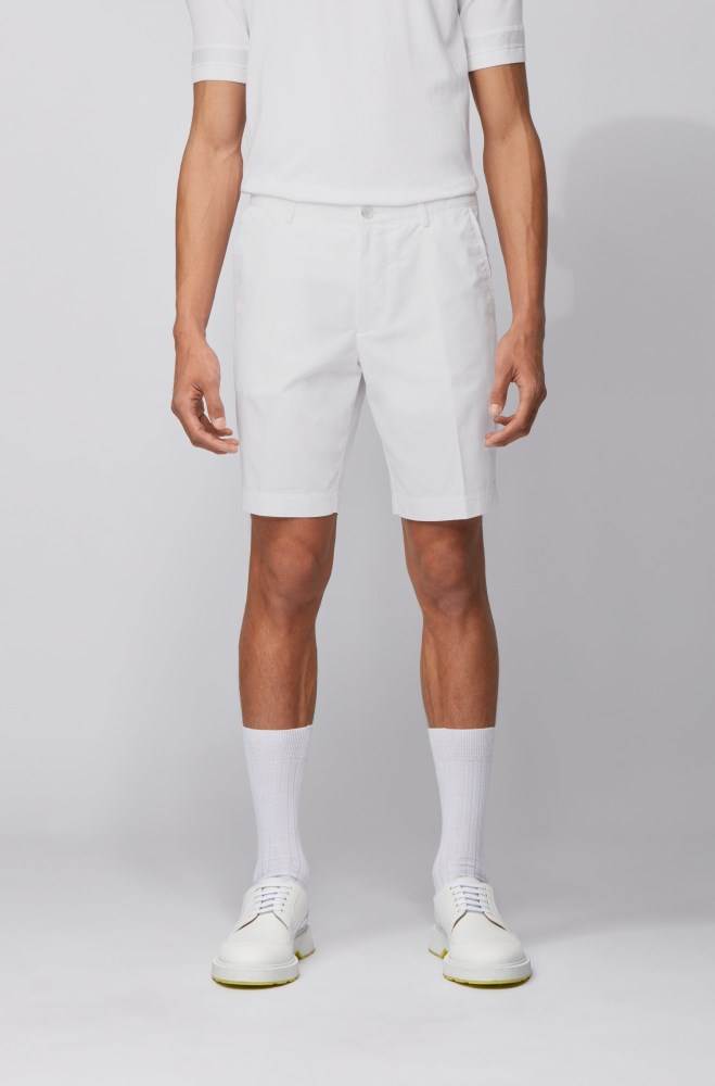 Hugo Boss Slim-fit shorts Hvite | Vmi7c7iM