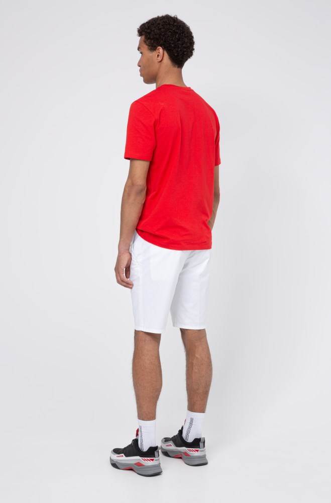 Hugo Boss Slim-fit shorts Hvite | o3DqVXPV