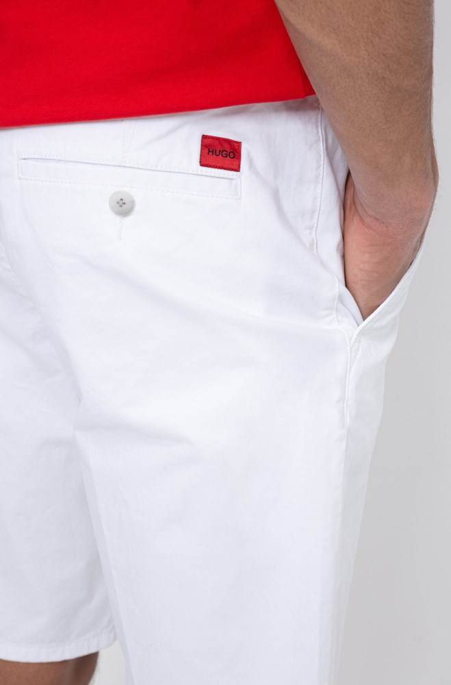 Hugo Boss Slim-fit shorts Hvite | o3DqVXPV