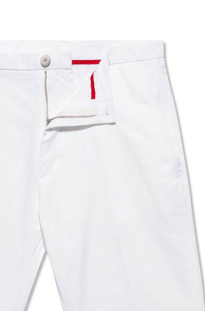 Hugo Boss Slim-fit shorts Hvite | o3DqVXPV