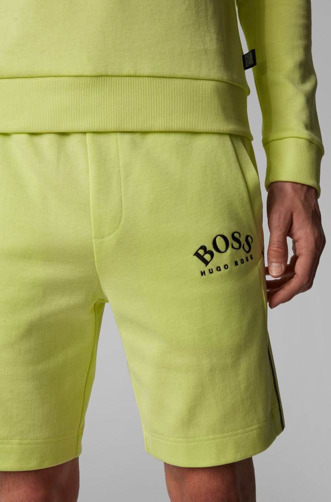 Hugo Boss Slim-fit shorts Lyse Grønn | I80qrKU0