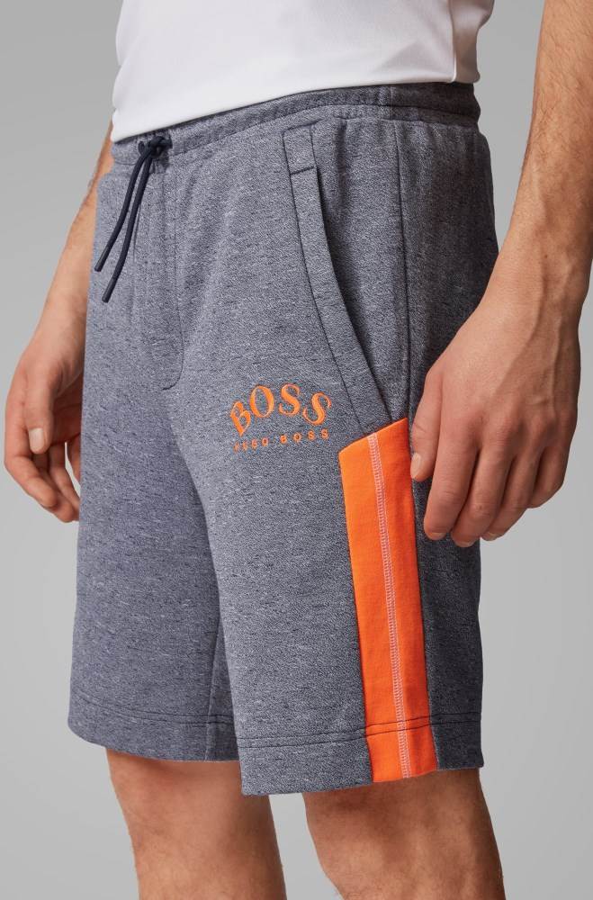 Hugo Boss Slim-fit shorts Mørke Blå | 0TUu2CU6