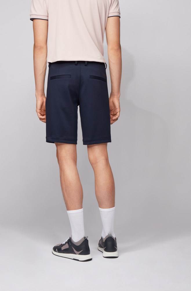 Hugo Boss Slim-fit shorts Mørke Blå | 9hHrFIle