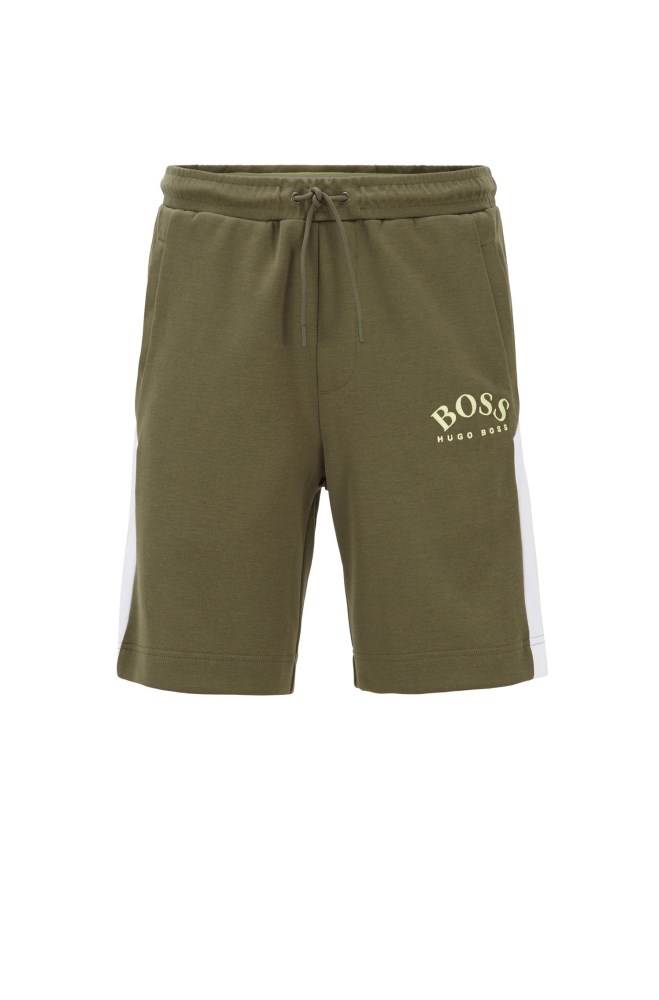 Hugo Boss Slim-fit shorts Mørke Grønn | F7H9gDtl