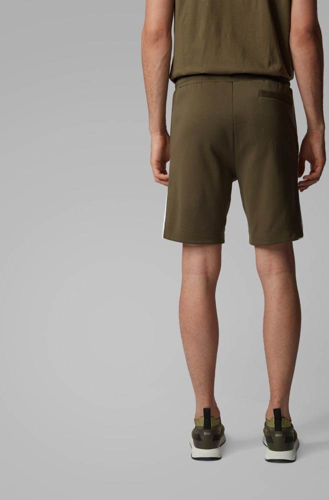 Hugo Boss Slim-fit shorts Mørke Grønn | GzqpkPFB