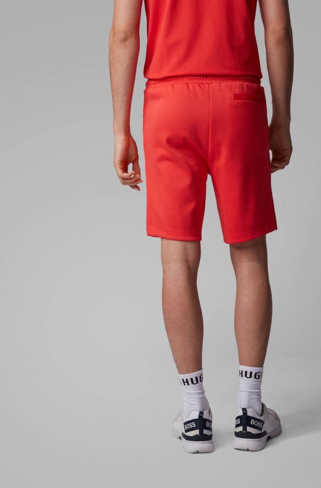 Hugo Boss Slim-fit shorts Rød | 2zppiZLC