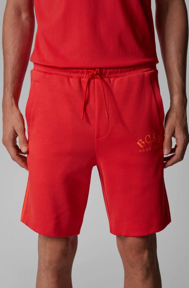 Hugo Boss Slim-fit shorts Rød | 2zppiZLC