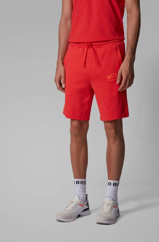 Hugo Boss Slim-fit shorts Rød | 2zppiZLC