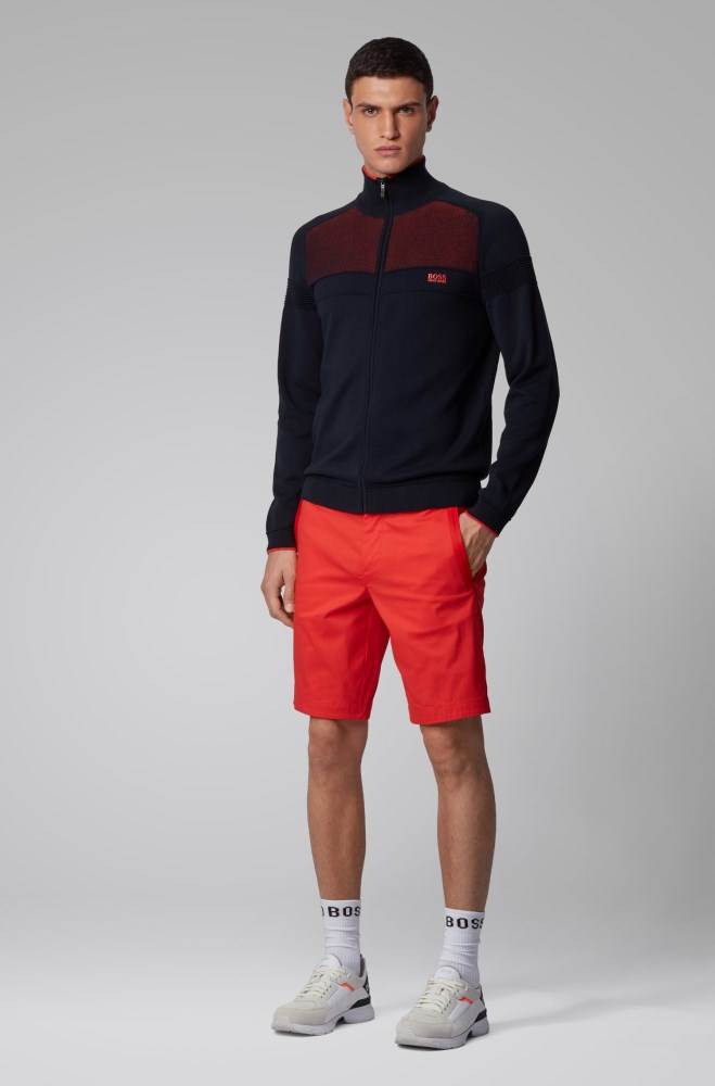 Hugo Boss Slim-fit shorts Rød | OZ5k6ndD