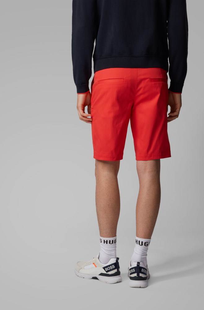 Hugo Boss Slim-fit shorts Rød | OZ5k6ndD