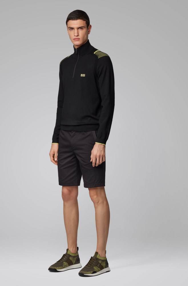 Hugo Boss Slim-fit shorts Svarte | GjGeYrmH