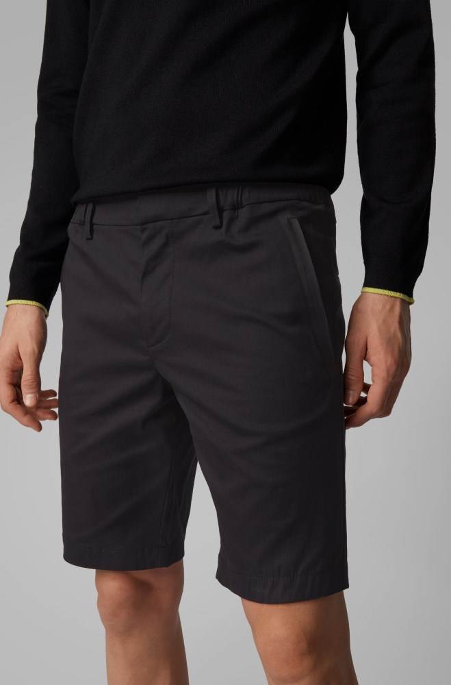 Hugo Boss Slim-fit shorts Svarte | GjGeYrmH