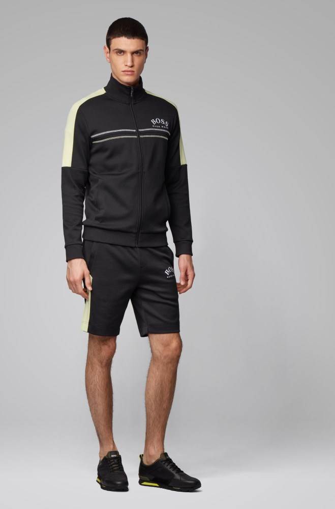 Hugo Boss Slim-fit shorts Svarte | IR2Cq4rL