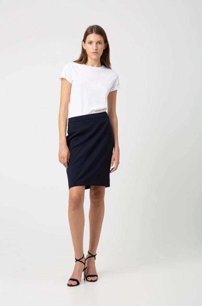 Hugo Boss Slim-fit skirt Mørke Blå | GzxGLZid