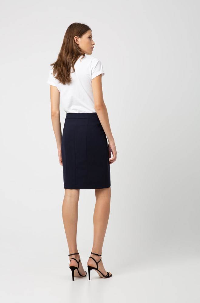 Hugo Boss Slim-fit skirt Mørke Blå | GzxGLZid