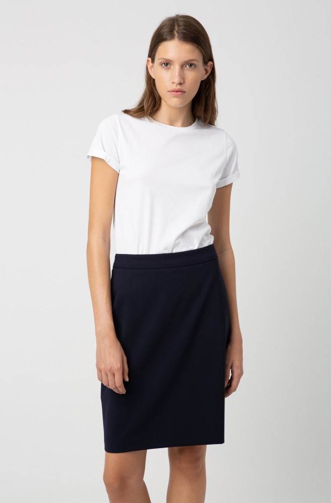 Hugo Boss Slim-fit skirt Mørke Blå | GzxGLZid