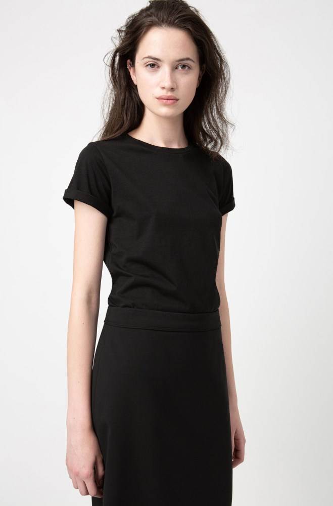 Hugo Boss Slim-fit skirt Svarte | rAdf8aEb