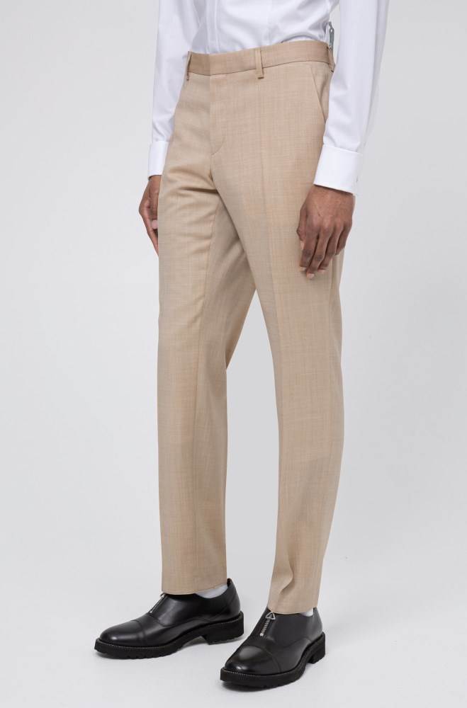 Hugo Boss Slim-fit suit Beige | Cuuyjyqi