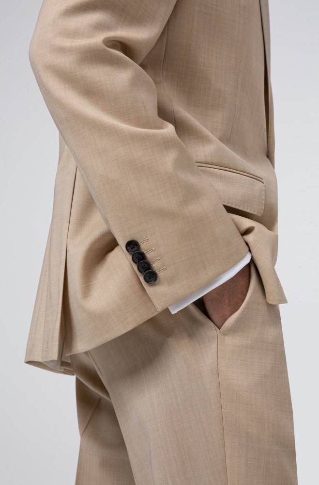 Hugo Boss Slim-fit suit Beige | Cuuyjyqi