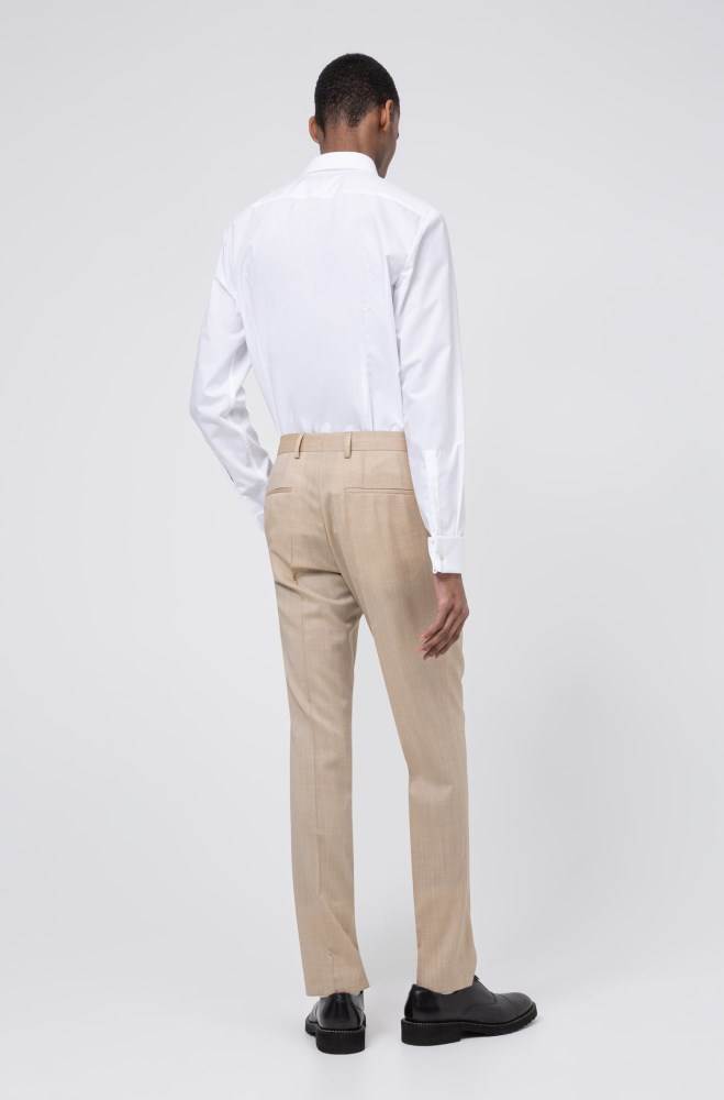 Hugo Boss Slim-fit suit Beige | Cuuyjyqi