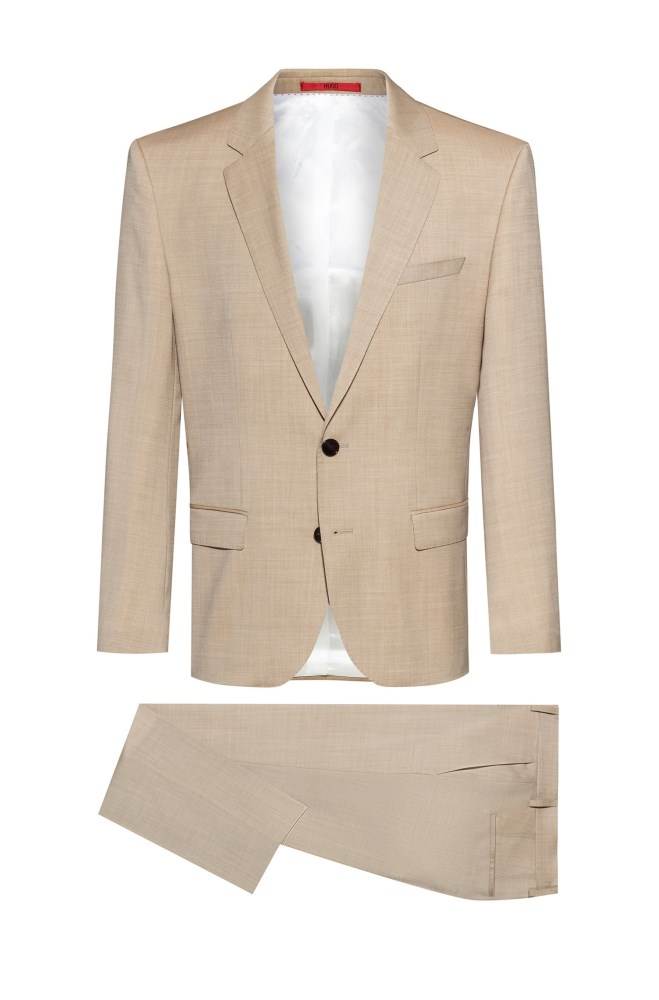 Hugo Boss Slim-fit suit Beige | Cuuyjyqi