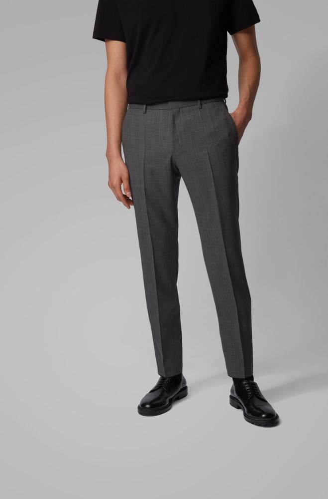 Hugo Boss Slim-fit suit Svarte | cXHVArf9