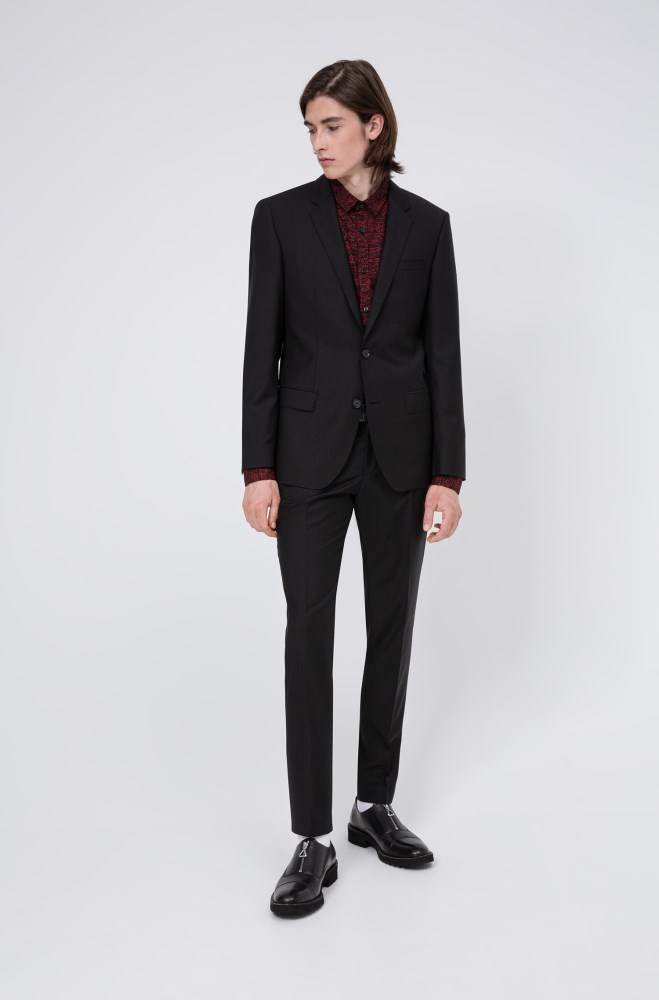 Hugo Boss Slim-fit suit Svarte | eLRZBF3S