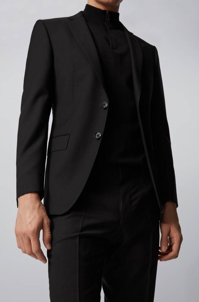 Hugo Boss Slim-fit suit Svarte | kOFFLk1B