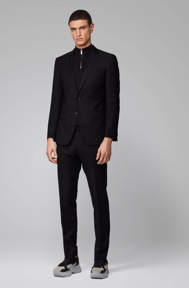 Hugo Boss Slim-fit suit Svarte | kOFFLk1B