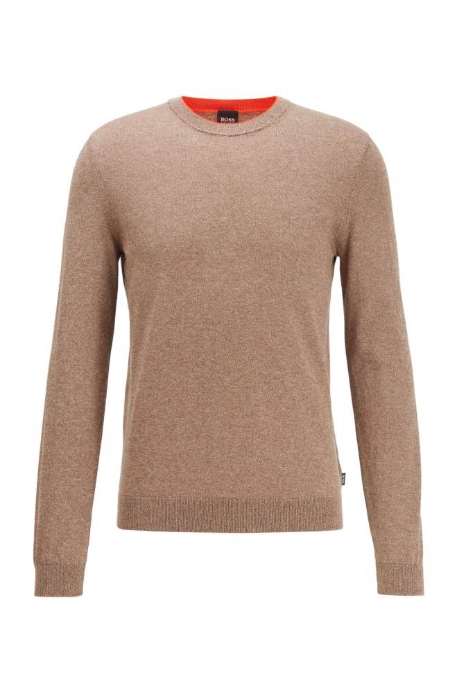 Hugo Boss Slim-fit sweater Brune | pgTlD2im