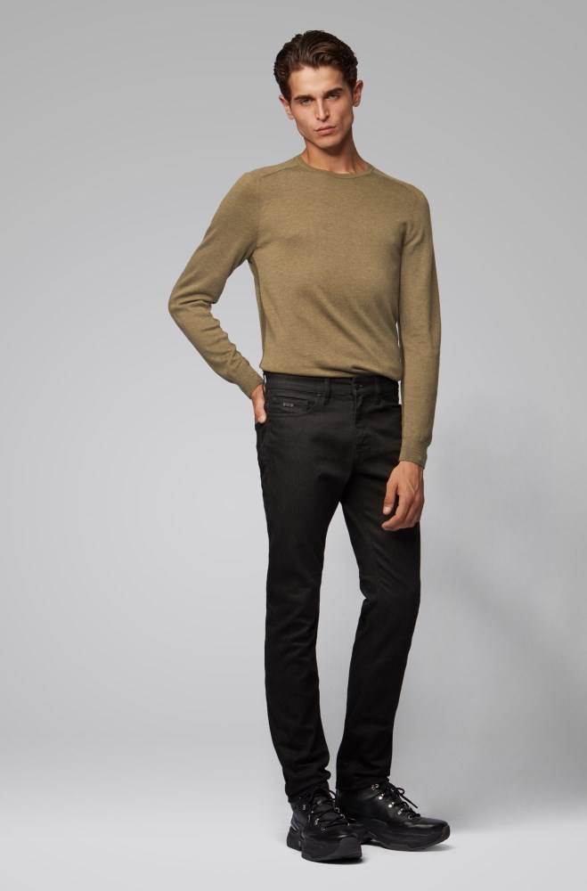 Hugo Boss Slim-fit sweater Khaki | pGK03edA