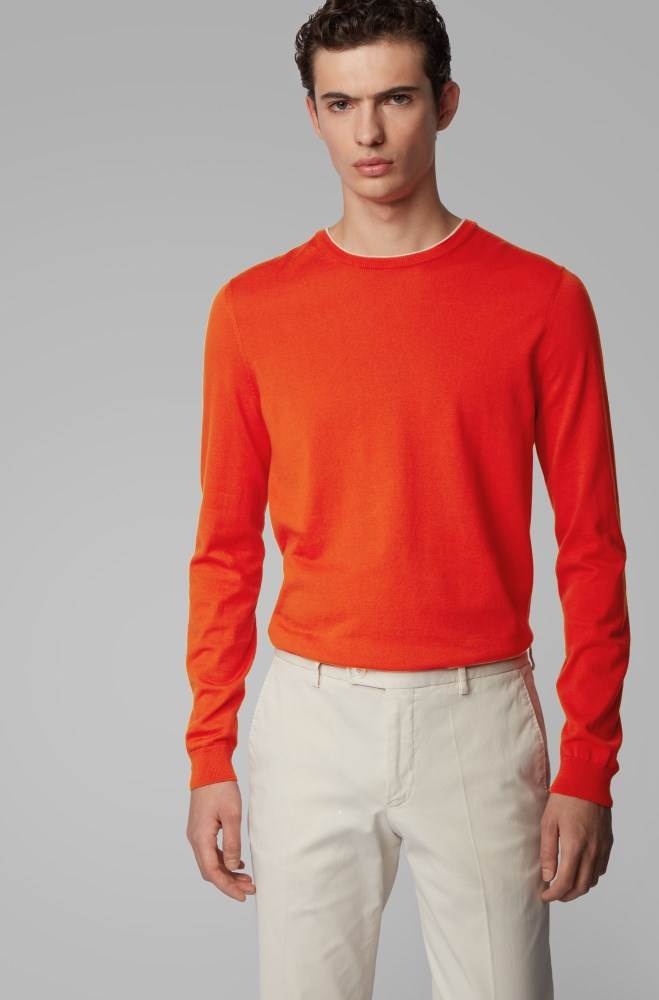 Hugo Boss Slim-fit sweater Oransje | oXVGNFiW