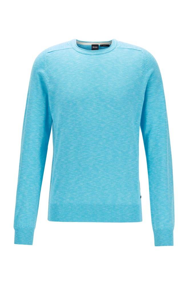 Hugo Boss Slim-fit sweater Turkis | o7ImLQnd