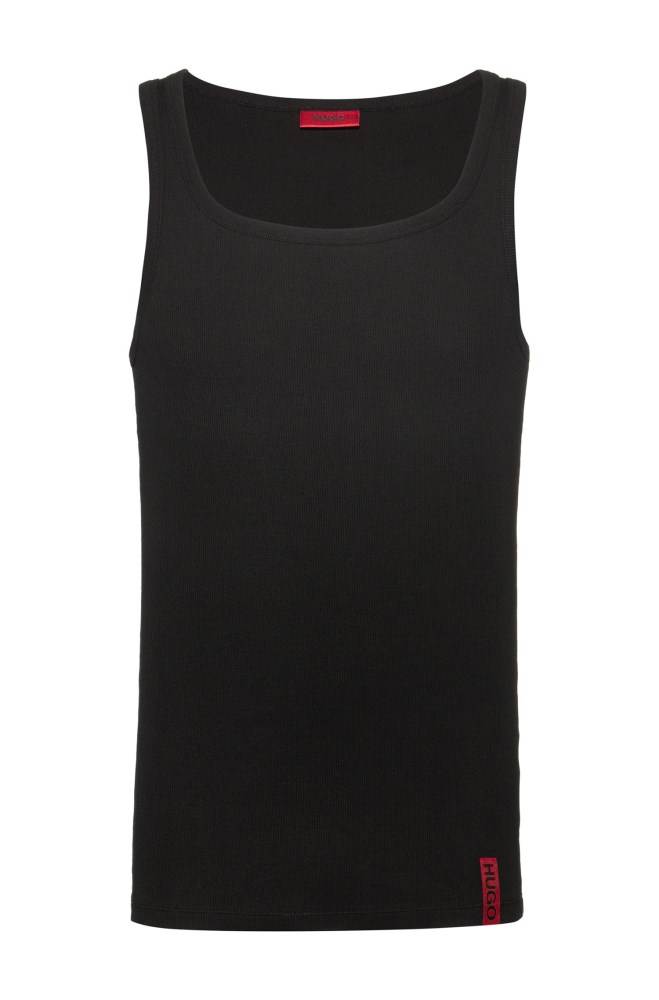 Hugo Boss Slim-fit tank top Svarte | Uuoy6W2J