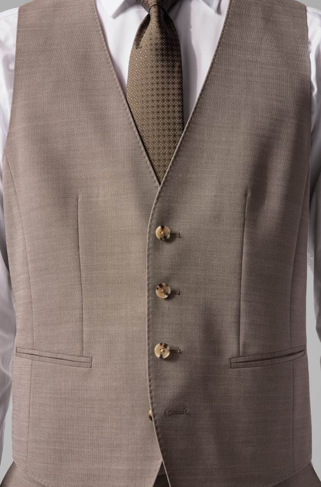 Hugo Boss Slim-fit three-piece suit Beige | 4Fq6U7pi