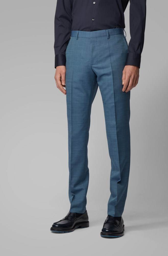 Hugo Boss Slim-fit three-piece suit Lyse Blå | GFmClv0c