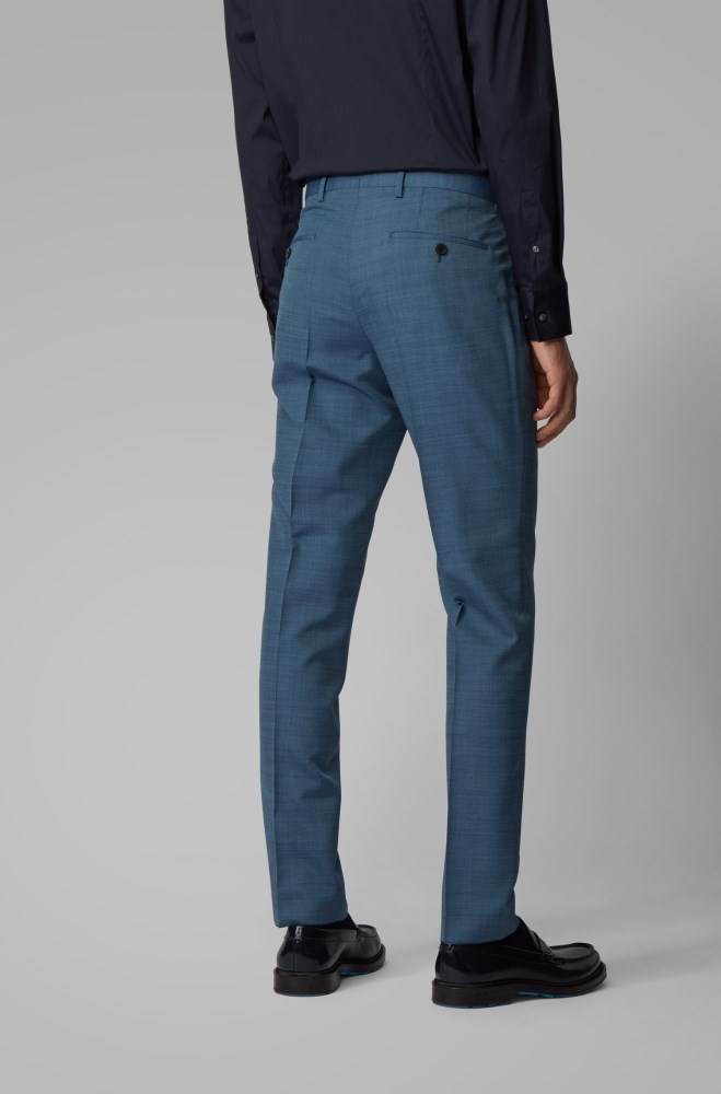 Hugo Boss Slim-fit three-piece suit Lyse Blå | GFmClv0c