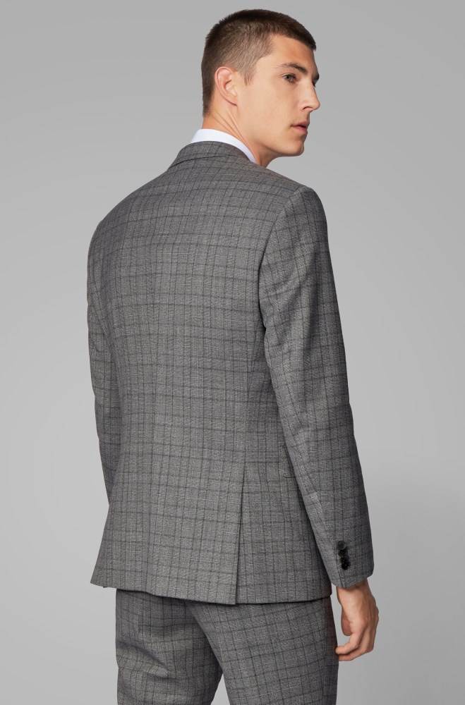 Hugo Boss Slim-fit three-piece suit Lyse Grå | d9otpEfQ