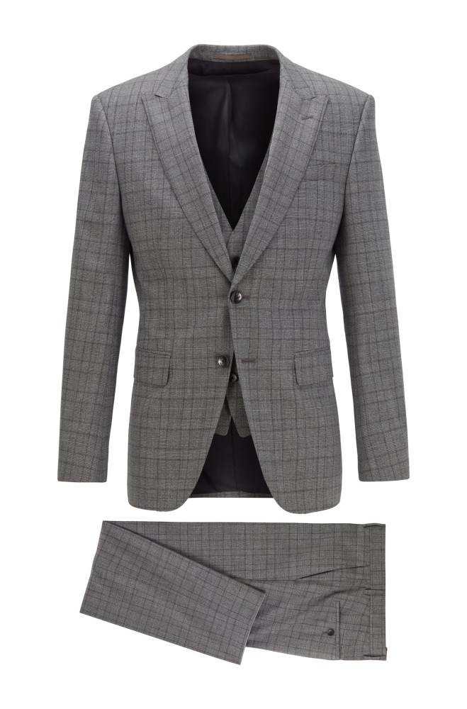 Hugo Boss Slim-fit three-piece suit Lyse Grå | d9otpEfQ