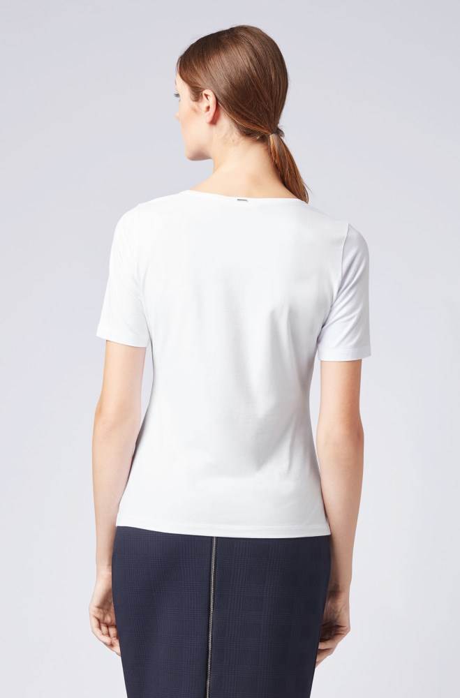 Hugo Boss Slim-fit top Hvite | vXNTwW6h