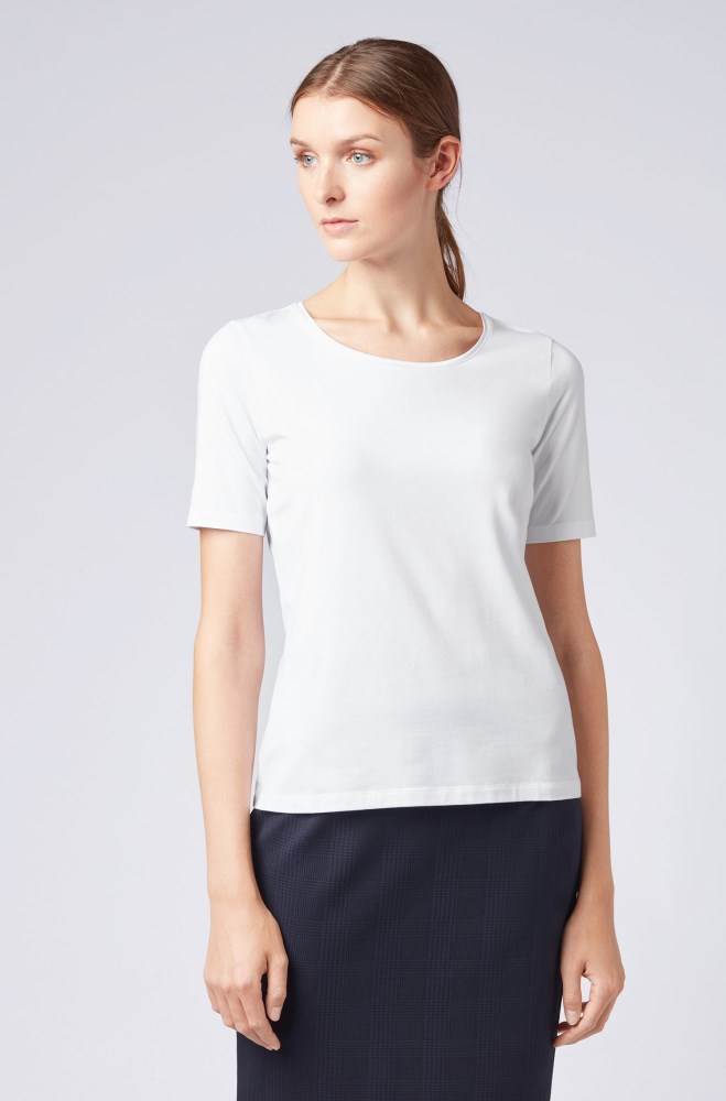 Hugo Boss Slim-fit top Hvite | vXNTwW6h